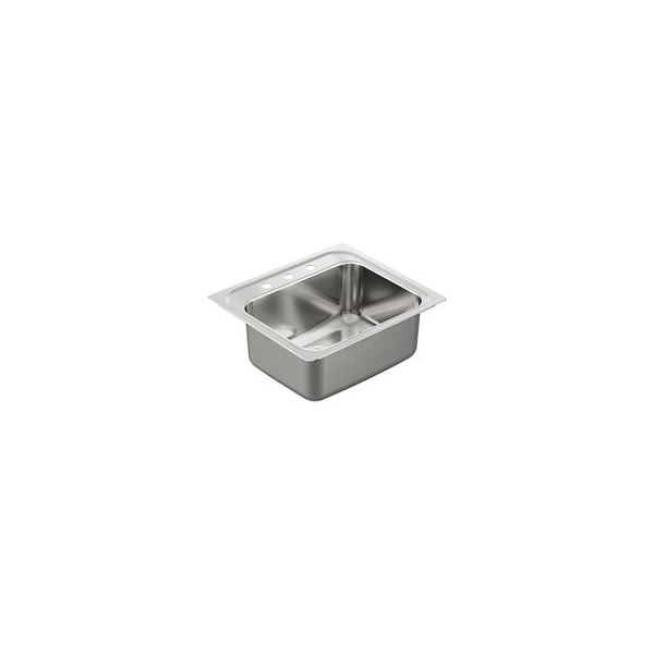 25"X22" Stainless Steel 18 Gauge Single Bowl Drop In Sink